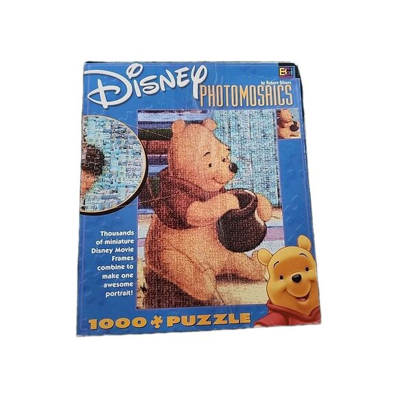 Rare Disney Photomosaics Winnie the Pooh 1000 Piece Jigsaw Puzzle - 27" x 20" - Picture 1 of 7